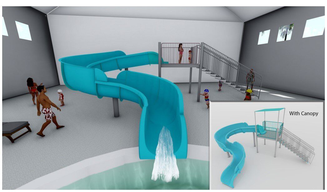 Commercial pool slide 1