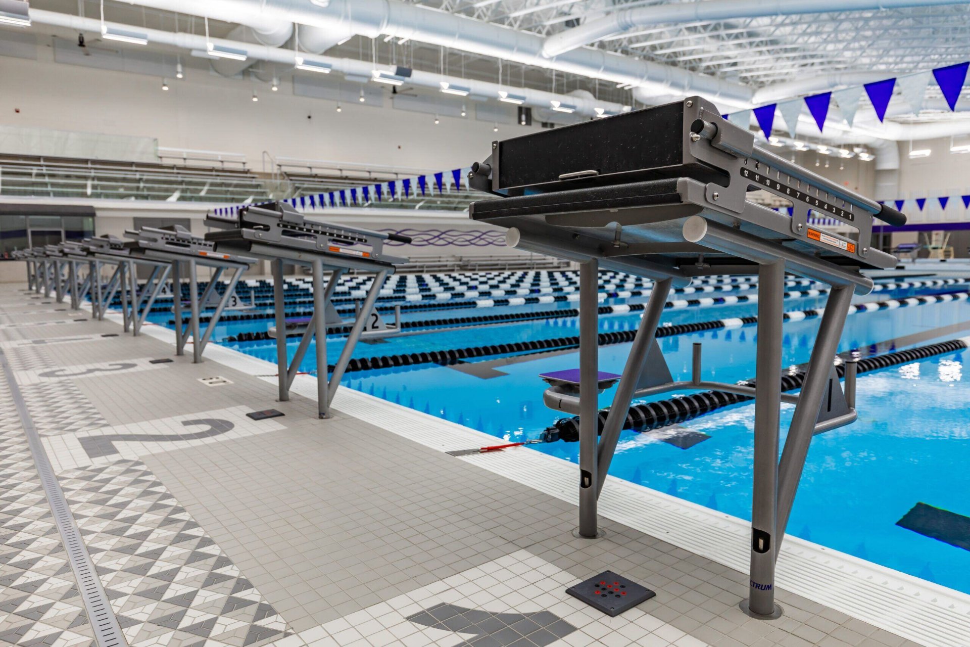 Spectrum starting blocks installed on Expansion Post Anchors