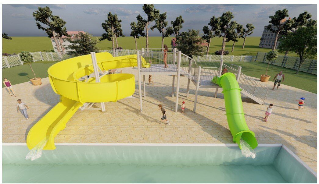 Commercial pool slide 6
